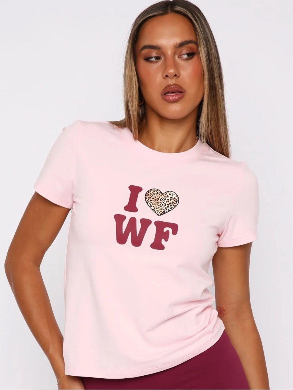 WF 11th Street Concrete Jungle Relaxed Baby Tee Strawberry Whip